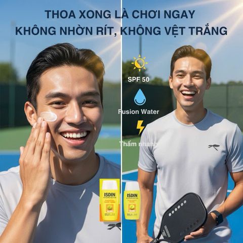 Kem chống nắng IS DIN Fusion Water Magic Alcaraz SPF50+ 50ml - Siêu nhẹ, thấm nhanh, bảo vệ da tối ưu, lý tưởng cho mọi loại da và thể thao ngoài trời