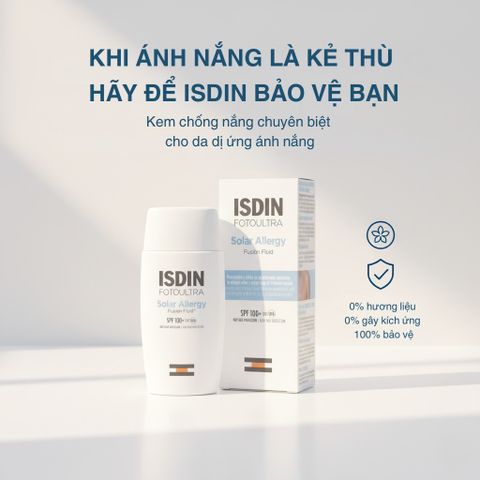 Kem Chống Nắng ISDIN FotoUltra Solar Allergy SPF 100+ - Bảo Vệ Da Dị Ứng, Siêu Nhạy Cảm, An Toàn Cho Da Sau Can Thiệp