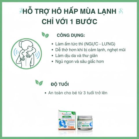 Dầu Xoa Ngực Puressentiel Resp OK 60ml - Giảm Ho, Cảm Lạnh, 100% Thiên Nhiên, An Toàn cho Trẻ Em từ 6 Tháng Tuổi
