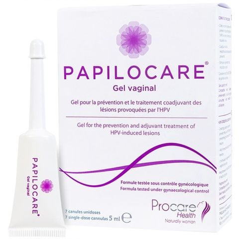 Gel phụ khoa tăng đào thải HPV, phục hồi và dự phòng sang thương CTC Papilocare 7 ống