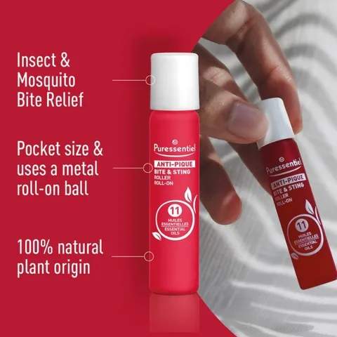 Lăn Đuổi Muỗi Puressentiel Anti-Pique 5ml - Làm Dịu Vết Cắn Từ 7 Tinh Dầu Thiên Nhiên, An Toàn Cho Trẻ Em Từ 3 Tuổi