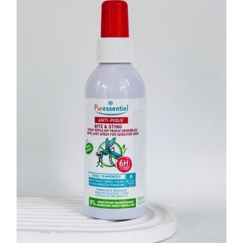 Xịt Chống Muỗi Puressentiel 100ml - An Toàn Cho Da Nhạy Cảm, Không DEET, Bảo Vệ Hiệu Quả Đến 6 Giờ, Dành Cho Trẻ Em Và Phụ Nữ Mang Thai
