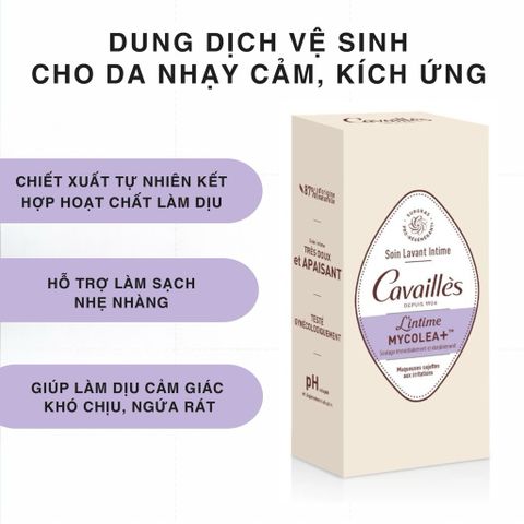 Dung dịch vệ sinh phụ nữ Rogé Cavailles Mycolea Intimate 200ml - Dịu nhẹ cho vùng nhạy cảm, hỗ trợ làm sạch và làm dịu kích ứng
