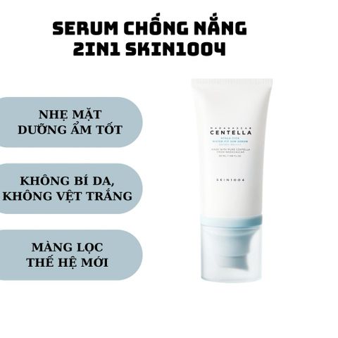 Serum Chống Nắng 2in1 Skin1004 Hyalu-Cica Water Fit SPF50+ - Dưỡng Ẩm, Bảo Vệ Da Nhẹ Mặt, Phù Hợp Da Nhạy Cảm 50ml