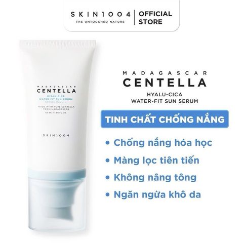 Serum Chống Nắng 2in1 Skin1004 Hyalu-Cica Water Fit SPF50+ - Dưỡng Ẩm, Bảo Vệ Da Nhẹ Mặt, Phù Hợp Da Nhạy Cảm 50ml