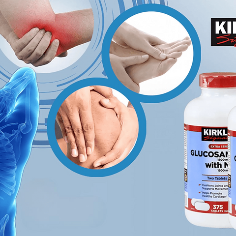 Kirkland Glucosamine HCL 1500mg & MSM 1500mg - Hỗ trợ sức khỏe xương khớp, 375 viên - Đảm bảo chất lượng USA