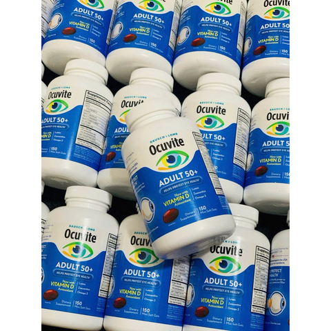 Viên uống bổ mắt Ocuvite Adult 50+ - Giải pháp chăm sóc sức khỏe mắt cho người trên 50 tuổi - Chính hãng Bausch & Lomb Mỹ