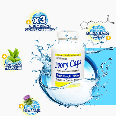 (Cao cấp) Viên uống hỗ trợ trắng da giảm nám Ivory Caps Glutathione Chính hãng - Cải thiện làn da khỏe mạnh, sáng bóng tự nhiên 727678