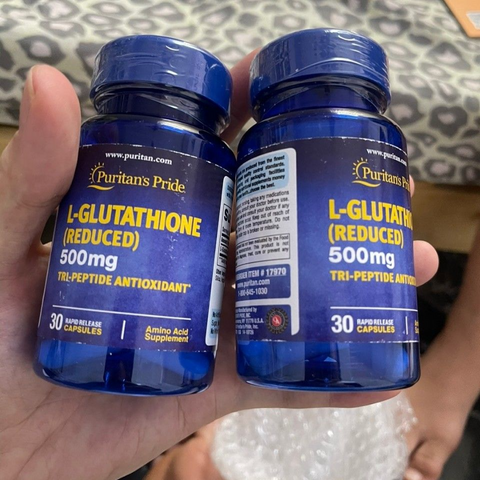 (Cao cấp) Viên uống Puritan's Pride Premium L-Glutathione 500mg - Hỗ trợ làm đẹp, làm sáng da và chống oxy hóa hiệu quả từ Mỹ Chính hãng