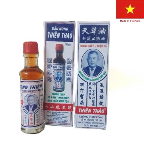 Dầu Nóng Thiên Thảo 10ml - Dầu Xoa Bóp Giảm Đau Cơ Bắp, Khớp Xương, Thư Giãn Hiệu Quả, Chai Tiện Dụng Để Mang Theo