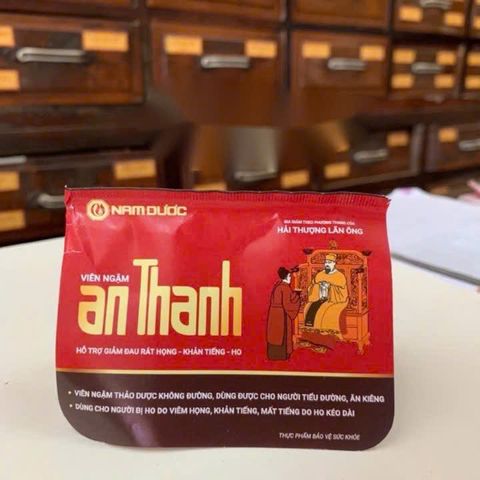 Viên Ngậm An Thanh - Hỗ Trợ Giảm Ho, Tiêu Đờm, Thanh Họng - Gói 4 Viên Thực Phẩm Chức Năng Nam Dược