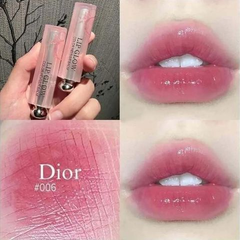 Son Dưỡng Dior Addict Lip Glow 006 Berry - Chính Hãng Màu Hồng Tím, Dưỡng Ẩm, Tạo Màu Tự Nhiên Cho Môi