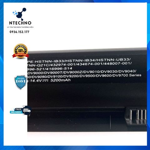 Pin Laptop HP Pavilion DV9000, DV9009, DV9030, DV9008, DV7000 - Bảo Hành 12 Tháng, Phụ Kiện Thiết Bị Số Chất Lượng Cao