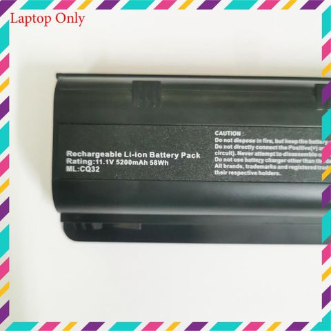Pin Laptop 5200mAh cho HP CQ42, CQ32, CQ43, CQ56, CQ57, CQ62, G42, G32, G56 - Pin Li-ion 6 Cell, Bảo hành 12 tháng