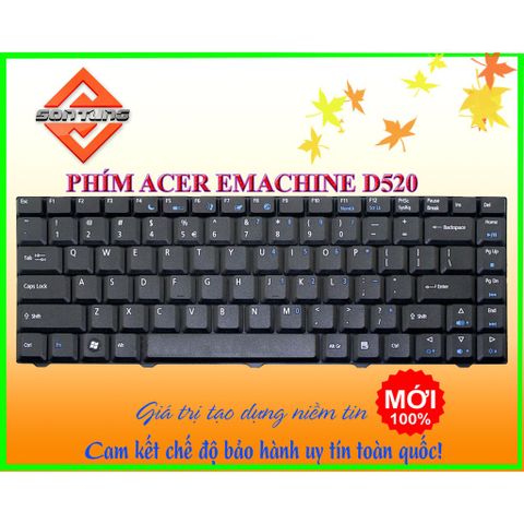 Bàn Phím Laptop Acer eMachines D520 D720 E520 E720 US Layout - Bảo Hành 09 Tháng, Thay Thế Dễ Dàng, Chất Lượng Cao