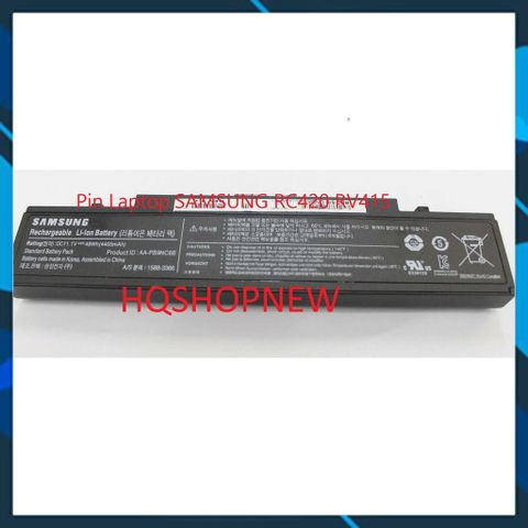 Pin Laptop Samsung RC420 RV415 Chính Hãng 6 Cell Đen - Bảo Hành Đổi Mới 100% - Phụ Kiện Thiết Bị Số Chất Lượng Cao