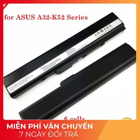 Pin Laptop Asus 6 Cell Chính Hãng - K52F K52J K52JC K52D K52N, Bảo Hành 100%, Sản Phẩm Mới Nhập Khẩu, Chất Lượng Đảm Bảo