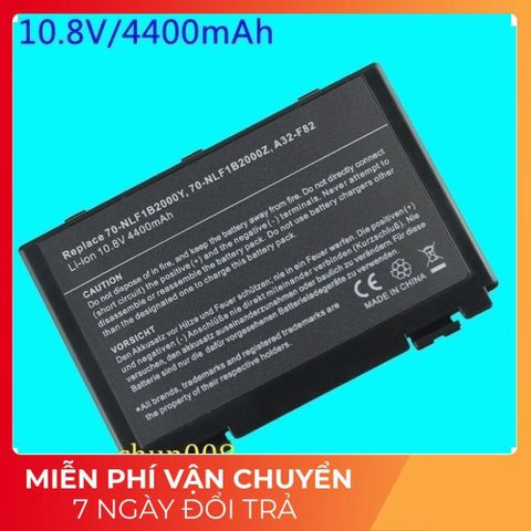 Pin Laptop Asus K40 Series 6 Cell - Pin Chính Hãng Đen, 100% Mới, Bảo Hành Nhanh, Đảm Bảo Chất Lượng