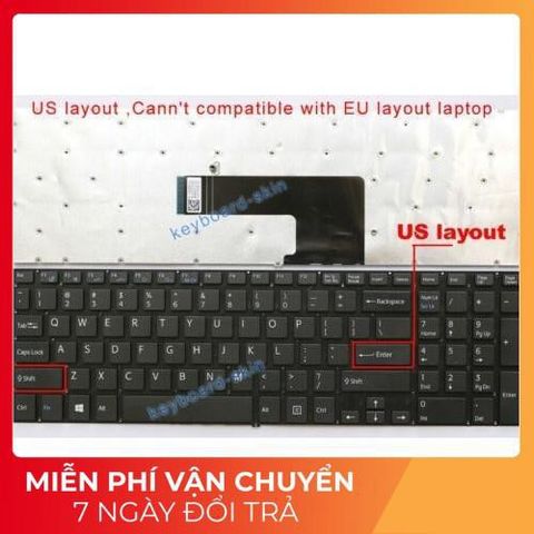 Bàn Phím Laptop Sony SVF152C29W SVF1521DSGB SVF1521DSGW - Phụ Kiện Thiết Bị Số Chính Hãng, Chất Lượng Cao, Đảm Bảo Tương Thích 100%