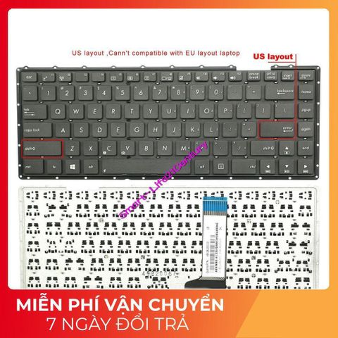 Bàn phím Laptop Asus X455L/X455LA/X455LD/X455LN/X455LB/X455LF/X455LJ - Phụ Kiện Chất Lượng Cao, Đảm Bảo Tương Thích 100%