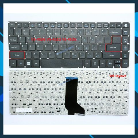 Bàn phím laptop Acer Aspire V5-452 V5-452G V5-452PG - Phụ kiện chất lượng cao, tương thích 100% máy, gõ nhạy và chắc chắn