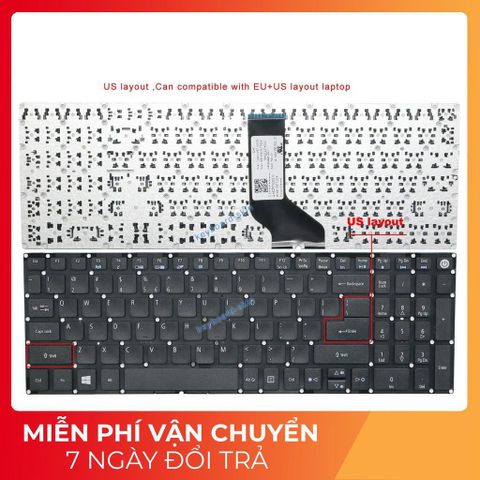Bàn phím laptop Acer Aspire V5-591/V5-591G-54EK - Phụ kiện thiết bị số chất lượng cao, gõ nhạy, mới 100%