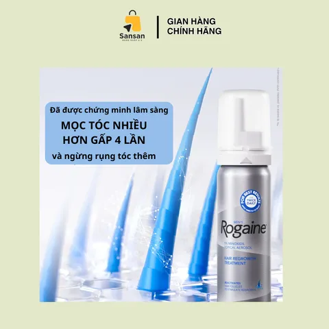 Rogaine 5% Minoxidil cho Nam giới - Hộp 3 Chai 60ml, Chống Rụng Tóc, Kích Thích Tóc Mọc, Sản Phẩm Bán Chạy Tại Mỹ