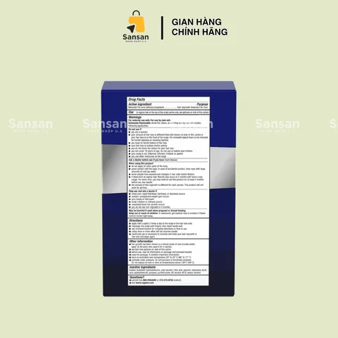 Rogaine 5% Minoxidil cho Nam giới - Hộp 3 Chai 60ml, Chống Rụng Tóc, Kích Thích Tóc Mọc, Sản Phẩm Bán Chạy Tại Mỹ