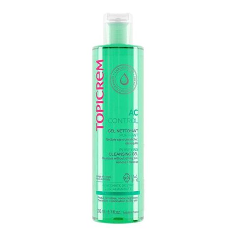 Sữa Rửa Mặt Topicrem AC Control Cleansing Gel - Dành cho Da Hỗn Hợp, Da Dầu và Da Mụn Nhạy Cảm - Giúp Làm Sạch Dịu Nhẹ, 200mL và 400mL