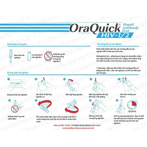 Bộ Xét Nghiệm HIV Oraquick Bằng Dịch Miệng - Kiểm Tra Sức Khỏe Nhanh Chóng Tại Nhà Trong 20 Phút - Chính Hãng BioTech US