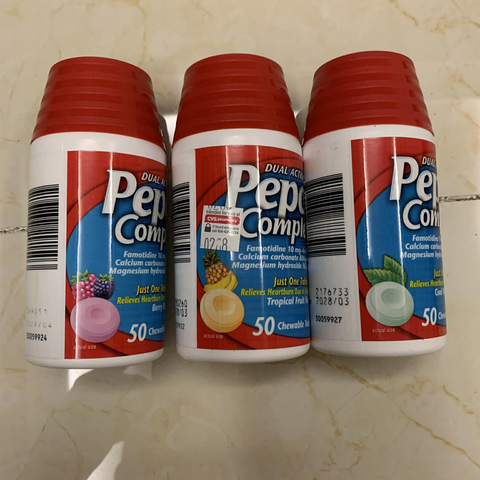 Viên ngậm Pepcid Complete Giảm Đau Dạ Dày và Ợ Nóng - Hỗ Trợ Tiêu Hóa, 50 Viên, Thực Phẩm Chức Năng Chất Lượng Cao
