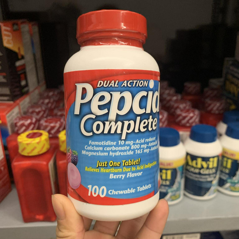 Viên ngậm Pepcid Complete Giảm Đau Dạ Dày và Ợ Nóng - Hỗ Trợ Tiêu Hóa, 50 Viên, Thực Phẩm Chức Năng Chất Lượng Cao
