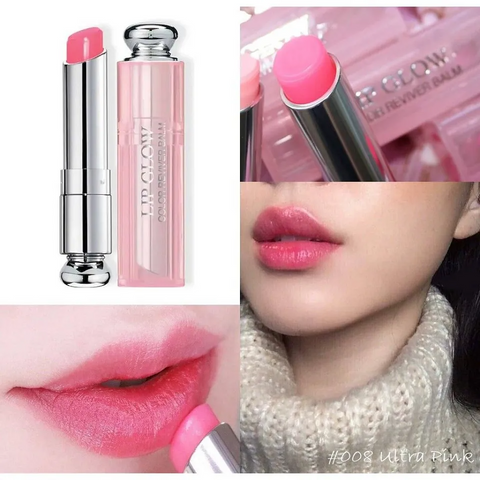 Son Dưỡng Dior Addict Lip Glow 008 Ultra Pink - Son Môi Dưỡng Ẩm Cao Cấp, Màu Hồng Nhạt, Thiết Kế Sang Trọng Chính Hãng