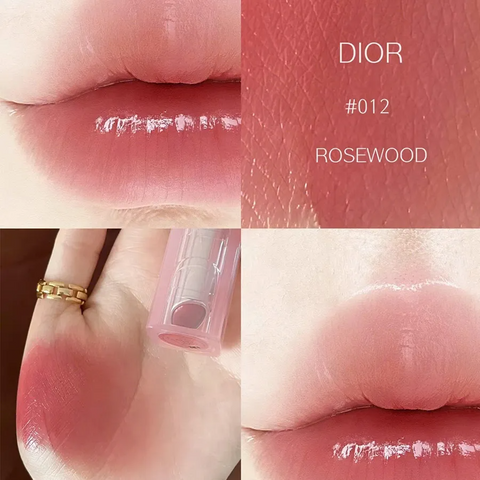 Son Dưỡng Dior Addict Lip Glow 012 Rosewood 3.2g - Sắc Hồng Tự Nhiên, Dưỡng Ẩm Mềm Mại, Logo Bạc Chính Hãng