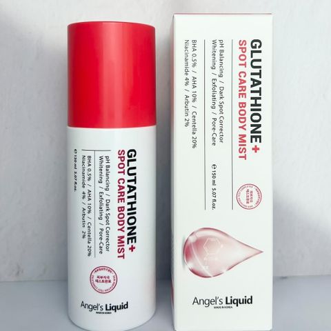 Xịt Giảm Mụn Lưng Angel's Liquid Glutathione 150ml - Giúp Làm Mờ Thâm và Ngăn Ngừa Mụn Hiệu Quả Cho Da êm Ái