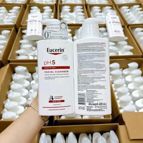Sữa Rửa Mặt Eucerin PH5 Facial Cleanser 400ml - Dịu Nhẹ Cho Da Nhạy Cảm, Làm Sạch Hiệu Quả, Chăm Sóc Da Tối Ưu