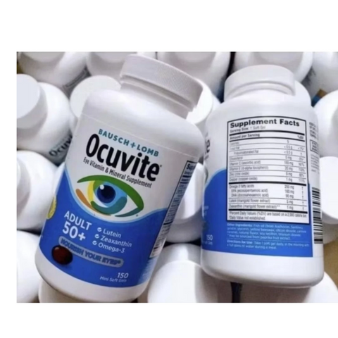 Viên uống bổ mắt Ocuvite Adult 50+ cho người trên 50 tuổi - Hỗ trợ sức khỏe mắt, bảo vệ và cải thiện thị lực từ Mỹ