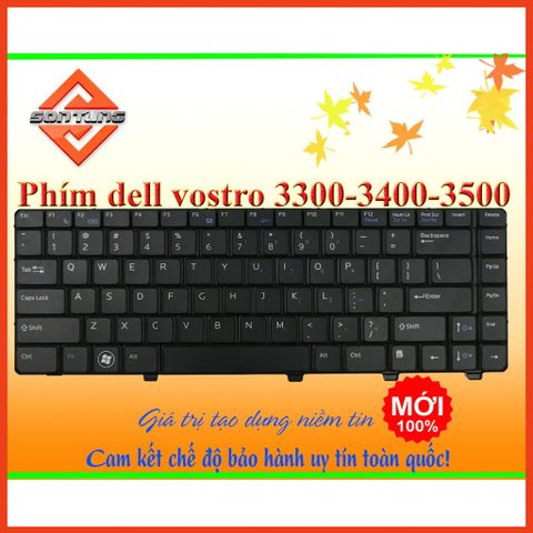 Bàn Phím Laptop Dell Vostro 3300/3400/3500 - Thay Thế US Layout, Bảo Hành 09 Tháng, Chất Lượng Cao, Độ Nhạy Tốt