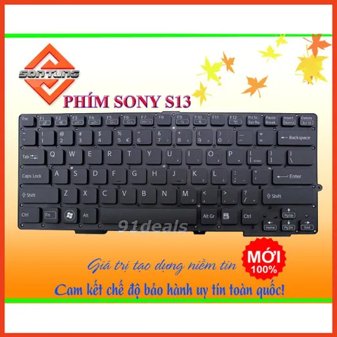 Bàn Phím Sony Vaio S13 SVS13A - Phụ Kiện Laptop Đen 6 Cell 4400mAh, Bảo Hành 9 Tháng, 1 Đổi 1 Chính Hãng