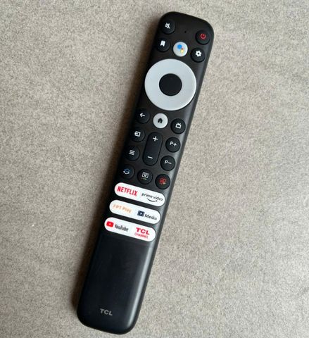 Điều Khiển Remote Tivi TCL Giọng Nói 3 Nút Trắng Dài - Phím Êm, Hỗ Trợ Smart TV, Tặng Kèm Pin Chính Hãng