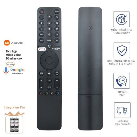 Điều khiển Remote giọng nói VOICE TIVI XIAOMI DÀI 1 nút trắng PHÍM ÊM NHẠY HÀNG MỚI+TẶNG PIN 445920