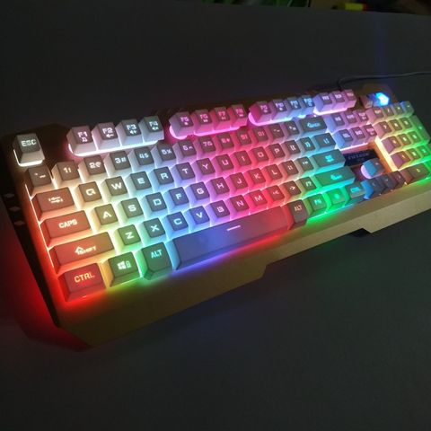 Bộ Bàn Phím Chuột Gaming EWEADN K005 Trắng - Giả Cơ LED 7 Màu Chống Nước, Phụ Kiện Chuyên Dụng Cho Gamer và Nhân Viên Văn Phòng