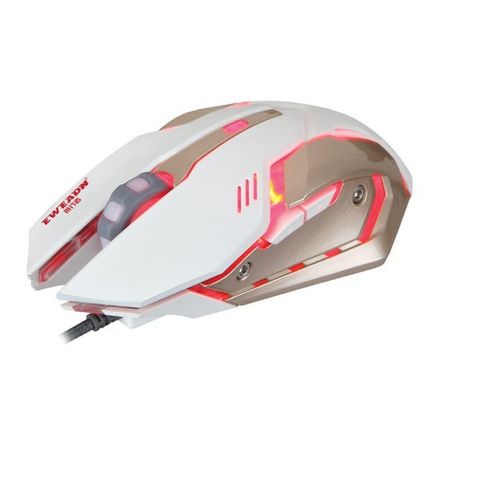 Bộ Bàn Phím Chuột Gaming EWEADN K005 Trắng - Giả Cơ LED 7 Màu Chống Nước, Phụ Kiện Chuyên Dụng Cho Gamer và Nhân Viên Văn Phòng