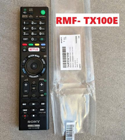 Điều Khiển Remote Tivi SONY RMF-TX100E SmartTV Hàng Mới - Thay Thế Tivi Sony, Tặng Sẵn Pin, Phím Êm, Kết Nối IR + Bluetooth