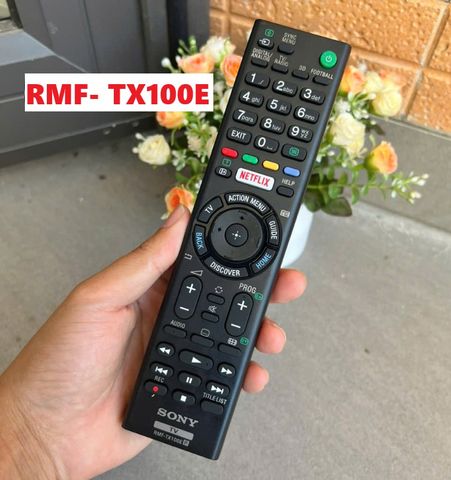 Điều Khiển Remote Tivi SONY RMF-TX100E SmartTV Hàng Mới - Thay Thế Tivi Sony, Tặng Sẵn Pin, Phím Êm, Kết Nối IR + Bluetooth