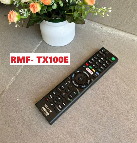 Điều Khiển Remote Tivi SONY RMF-TX100E SmartTV Hàng Mới - Thay Thế Tivi Sony, Tặng Sẵn Pin, Phím Êm, Kết Nối IR + Bluetooth