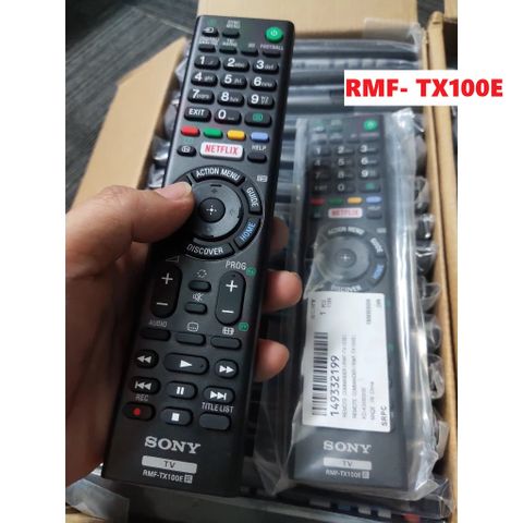 Điều Khiển Remote Tivi SONY RMF-TX100E SmartTV Hàng Mới - Thay Thế Tivi Sony, Tặng Sẵn Pin, Phím Êm, Kết Nối IR + Bluetooth