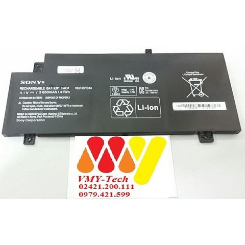 Pin Laptop Sony VaiO BPS34 VGP-BPS34 VGP-BPL34 cho SVF15A16CXB, SVF14AC1QL, SVF14AC1QU - Thay thế ắc quy chất lượng cao