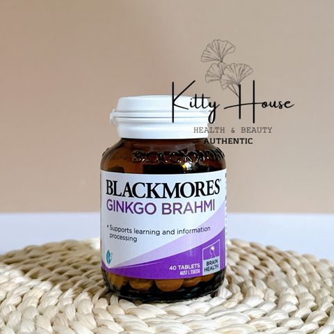 Viên uống hoạt huyết dưỡng não Blackmores Ginkgo Brahmi 40 viên - Tăng cường trí nhớ và nhận thức, hỗ trợ tinh thần tốt hơn