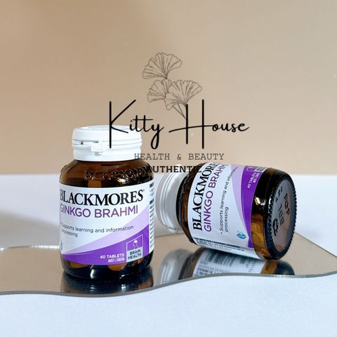 Viên uống hoạt huyết dưỡng não Blackmores Ginkgo Brahmi 40 viên - Tăng cường trí nhớ và nhận thức, hỗ trợ tinh thần tốt hơn